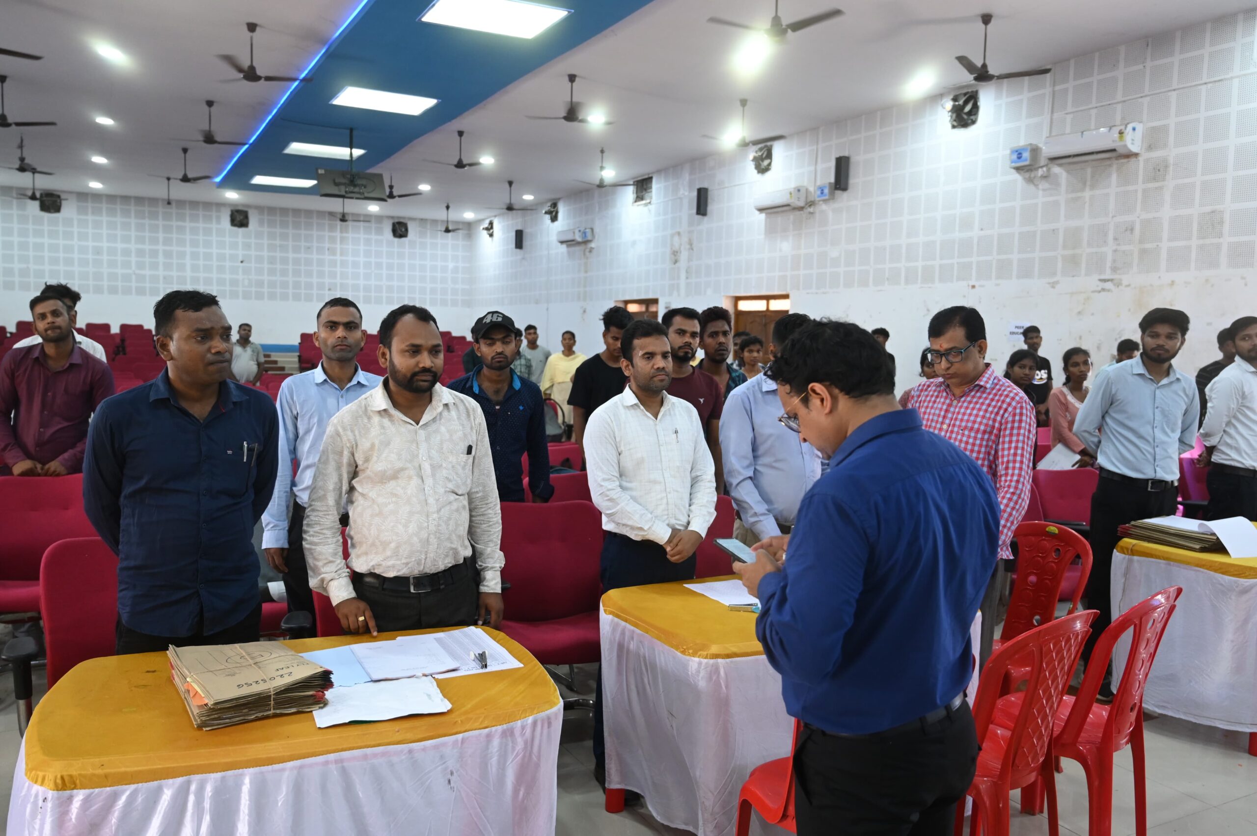 Deputy commissioner inspected the document verification of chowkidar appointment
