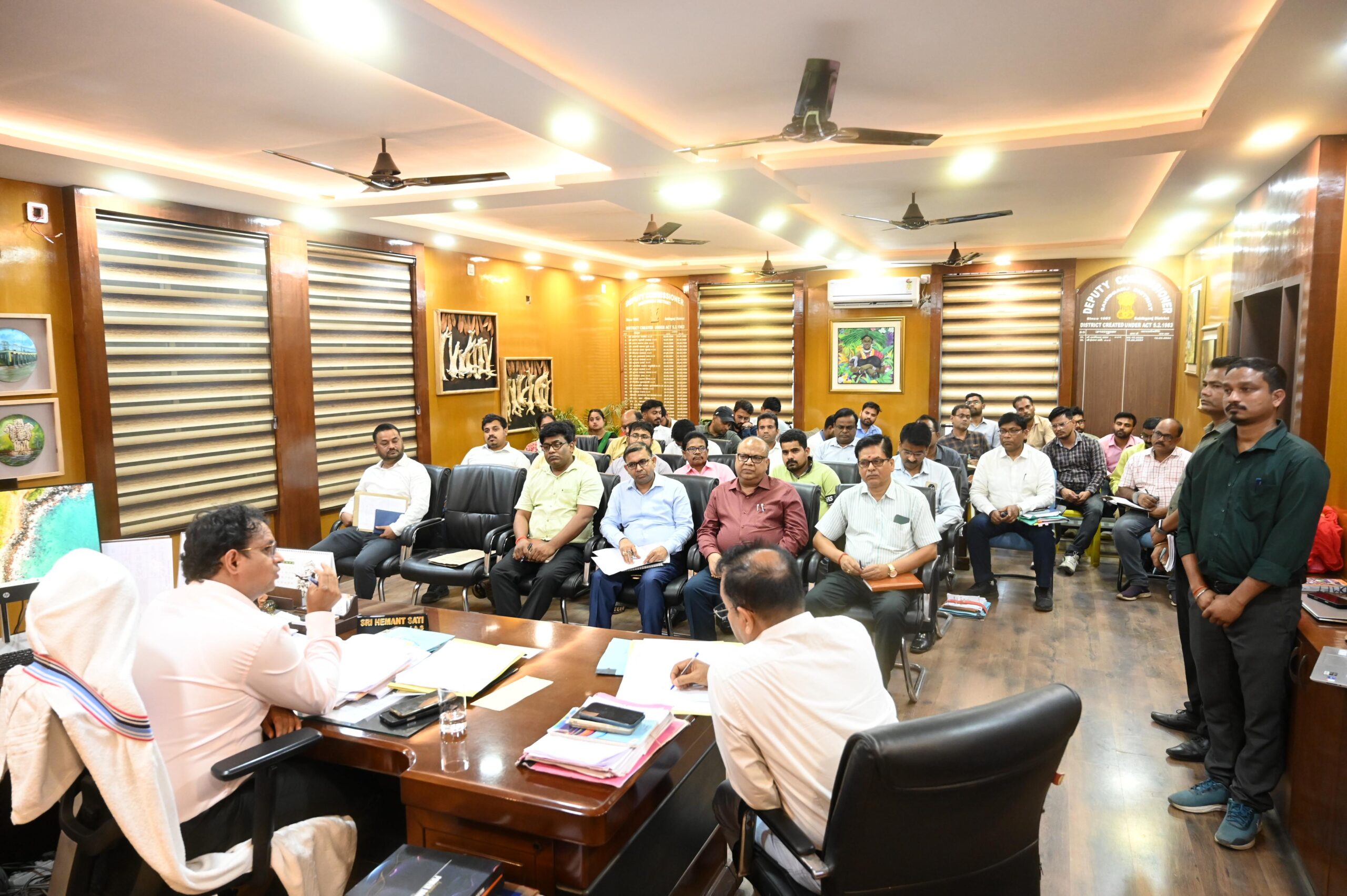 A review meeting of DMFT, untied fund, aspirational item and NITI Aayog schemes was held under the chairmanship of Deputy Commissioner