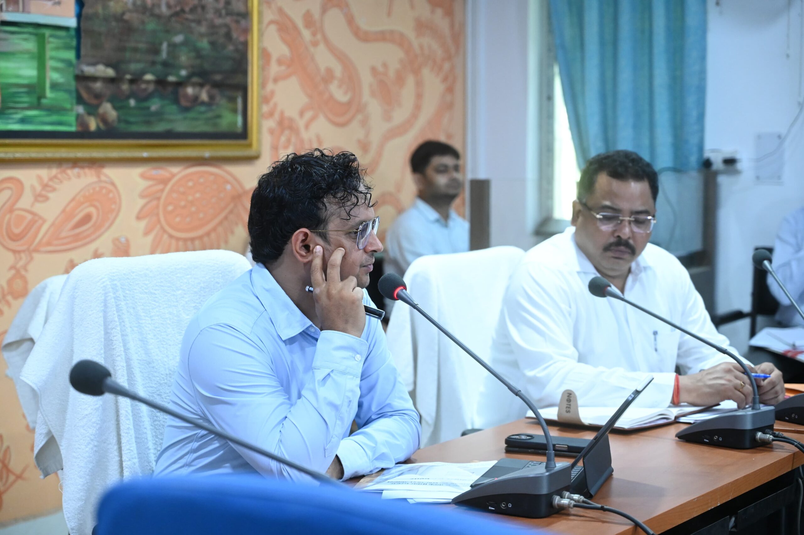 A meeting was held under the chairmanship of the Deputy Commissioner to review revenue and disaster management