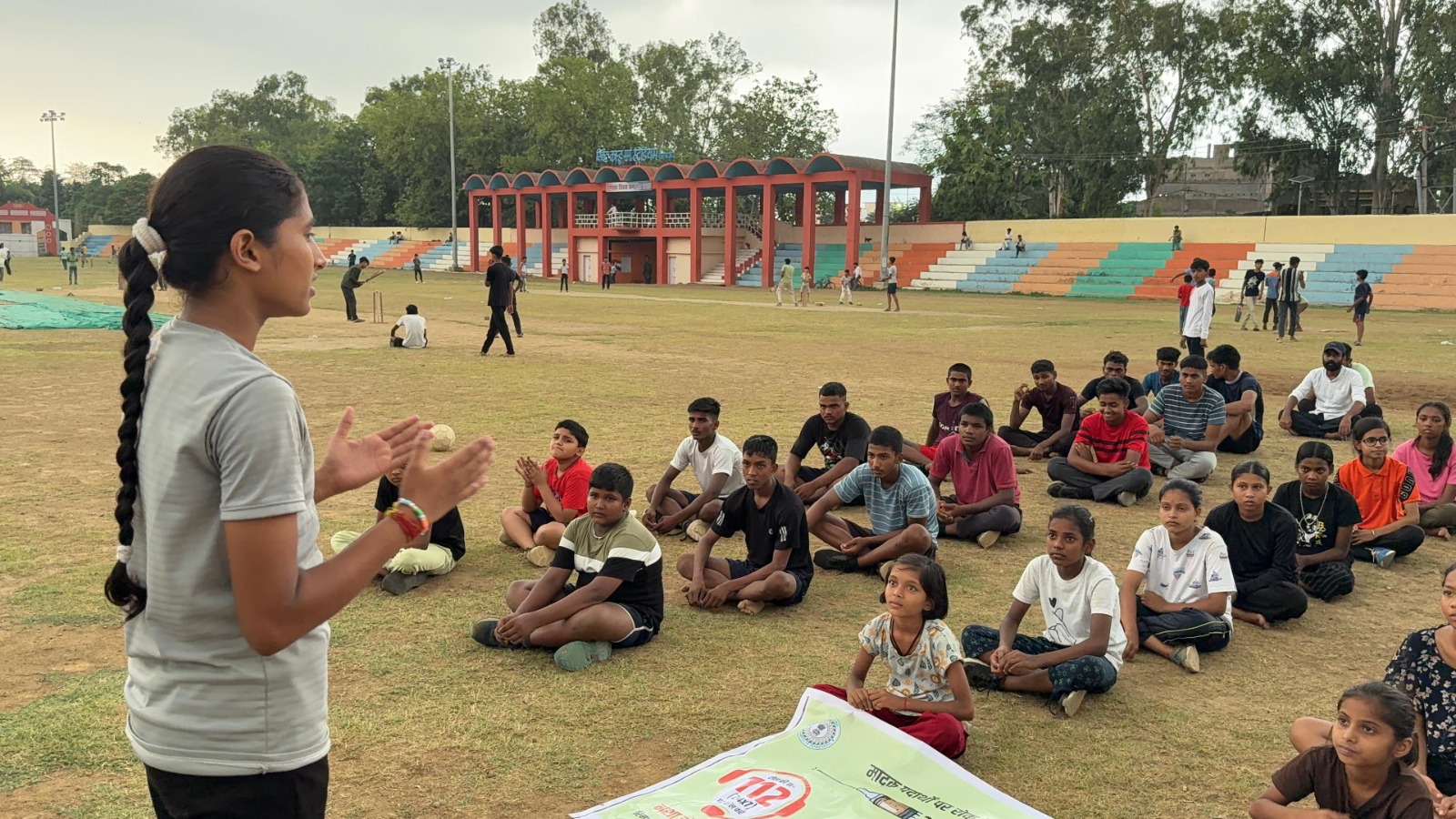 Sahibganj: Anti-drug awareness campaign conducted among youth at Sido-Kanhu Stadium