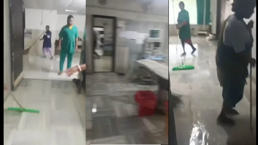 Ranchi: Caos debido al anegamiento en RIMS: el agua se llenó en OT y salas, el instituto señaló la negligencia de PHED