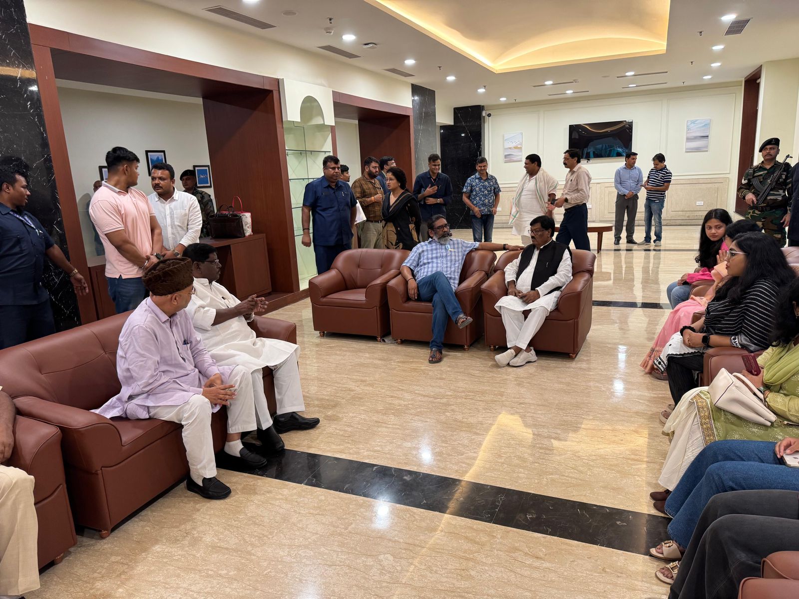 MLA Hemlal Murmu met CM Hemant Soren in Delhi, discussed about Dishom Guru Shibu Soren's health