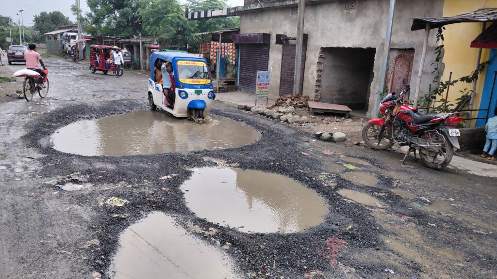 It is not a pond, it is NH-80 sir! Sahibganj's national highway becomes a national waterway