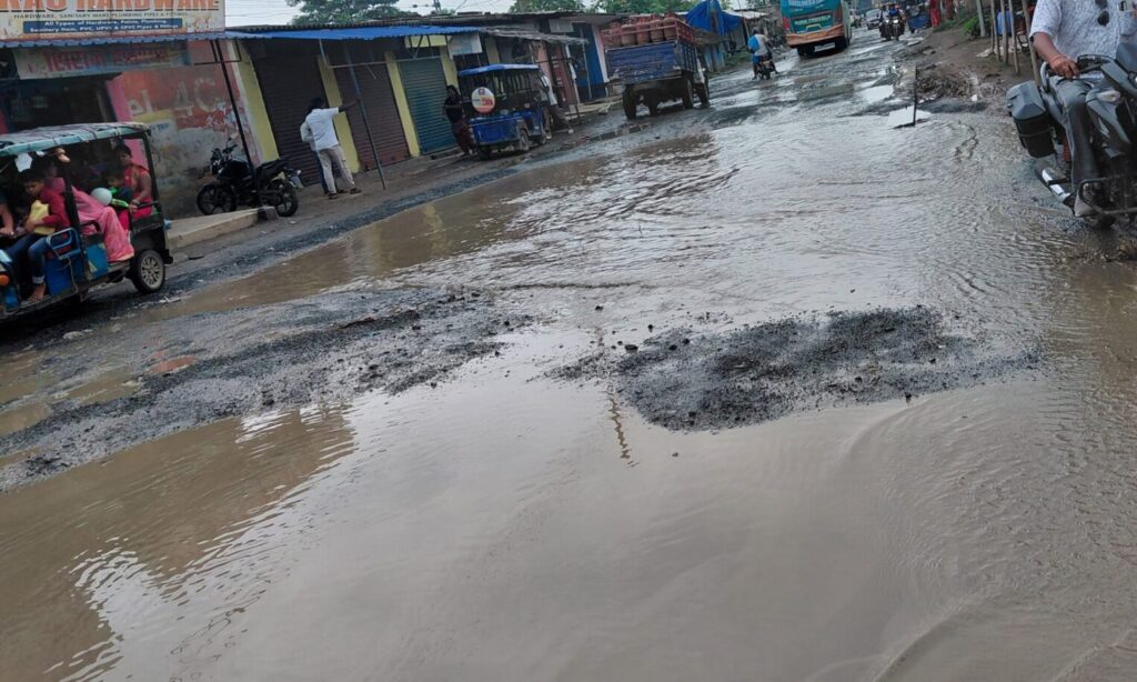 It is not a pond, it is NH-80 sir! Sahibganj's national highway becomes a national waterway