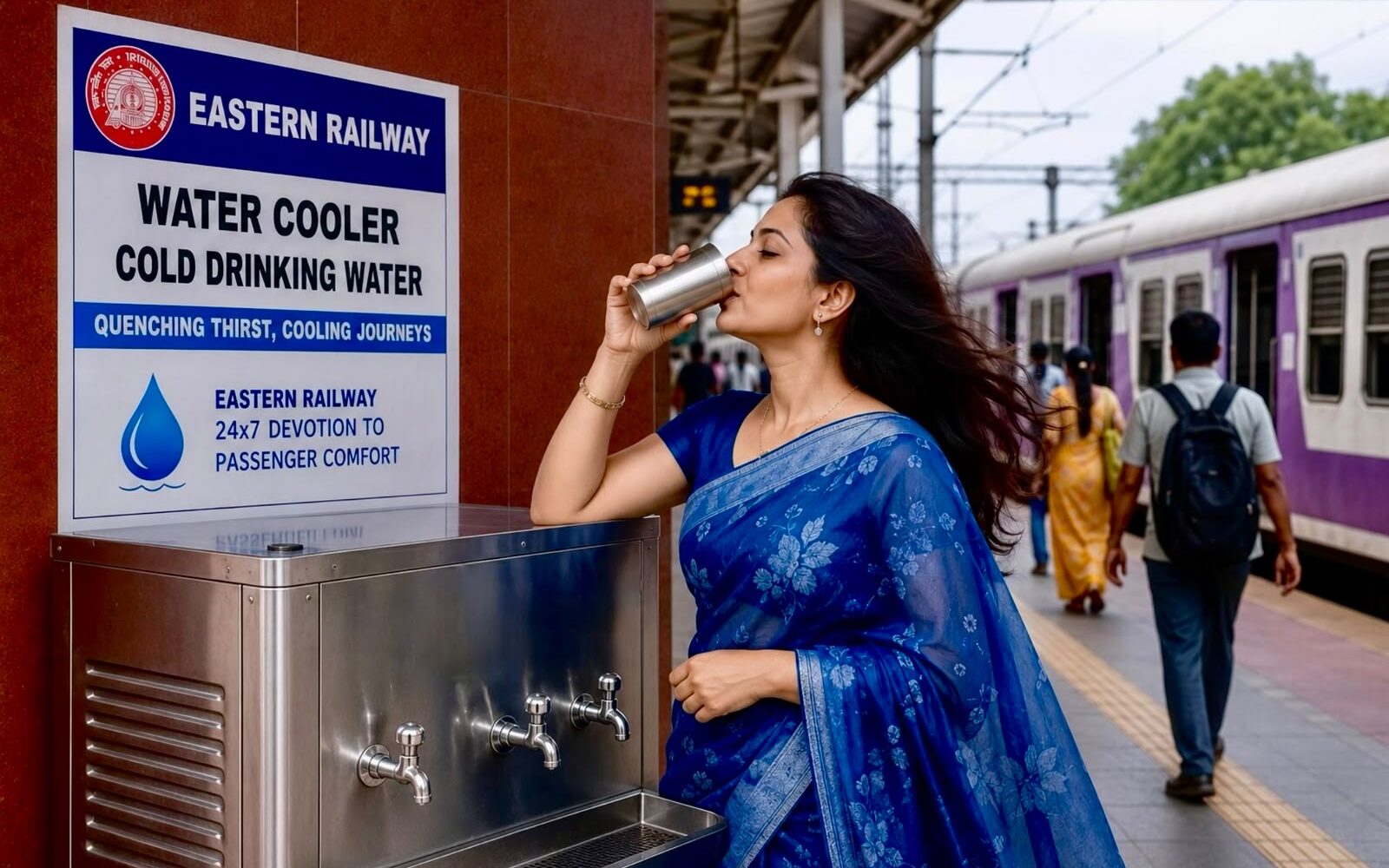 Relief for Passengers Amidst Scorching Heat: Eastern Railway Enhances Cold Water and Cooling Facilities; Teams Engaged in 24-Hour Service