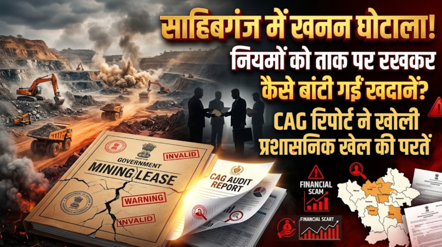 Mining Scam in Sahibganj: How were mines allocated in blatant disregard of rules? CAG report exposes the layers of administrative maneuvering.