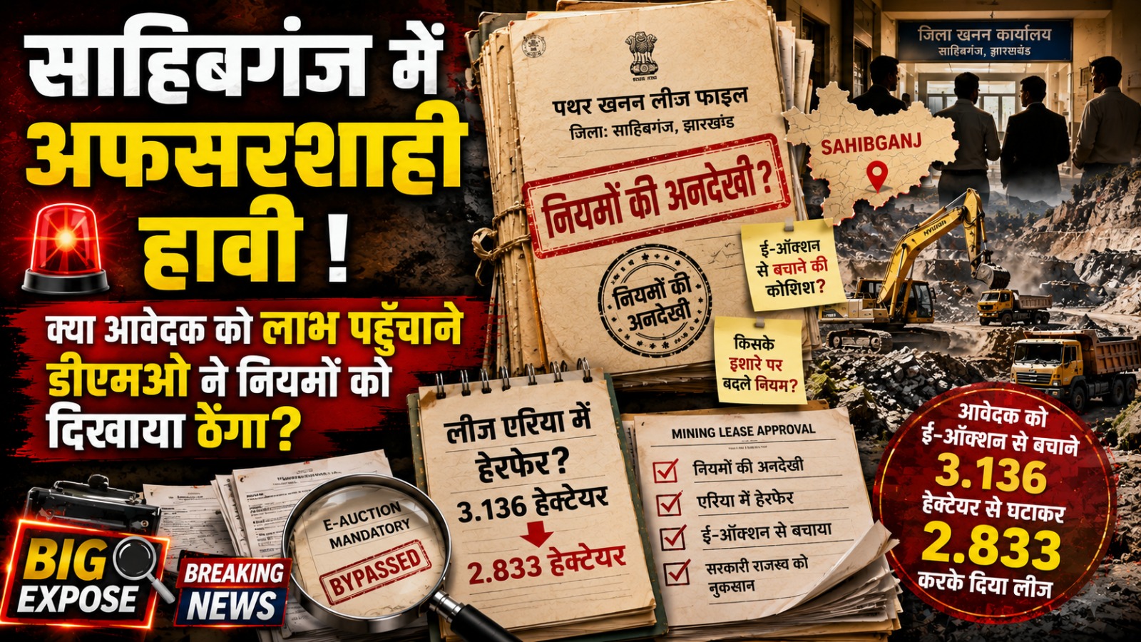Sahibganj में अफसरशाही हावी! क्या आवेदक को लाभ पहुँचाने डीएमओ ने नियमों को दिखाया ठेंगा?